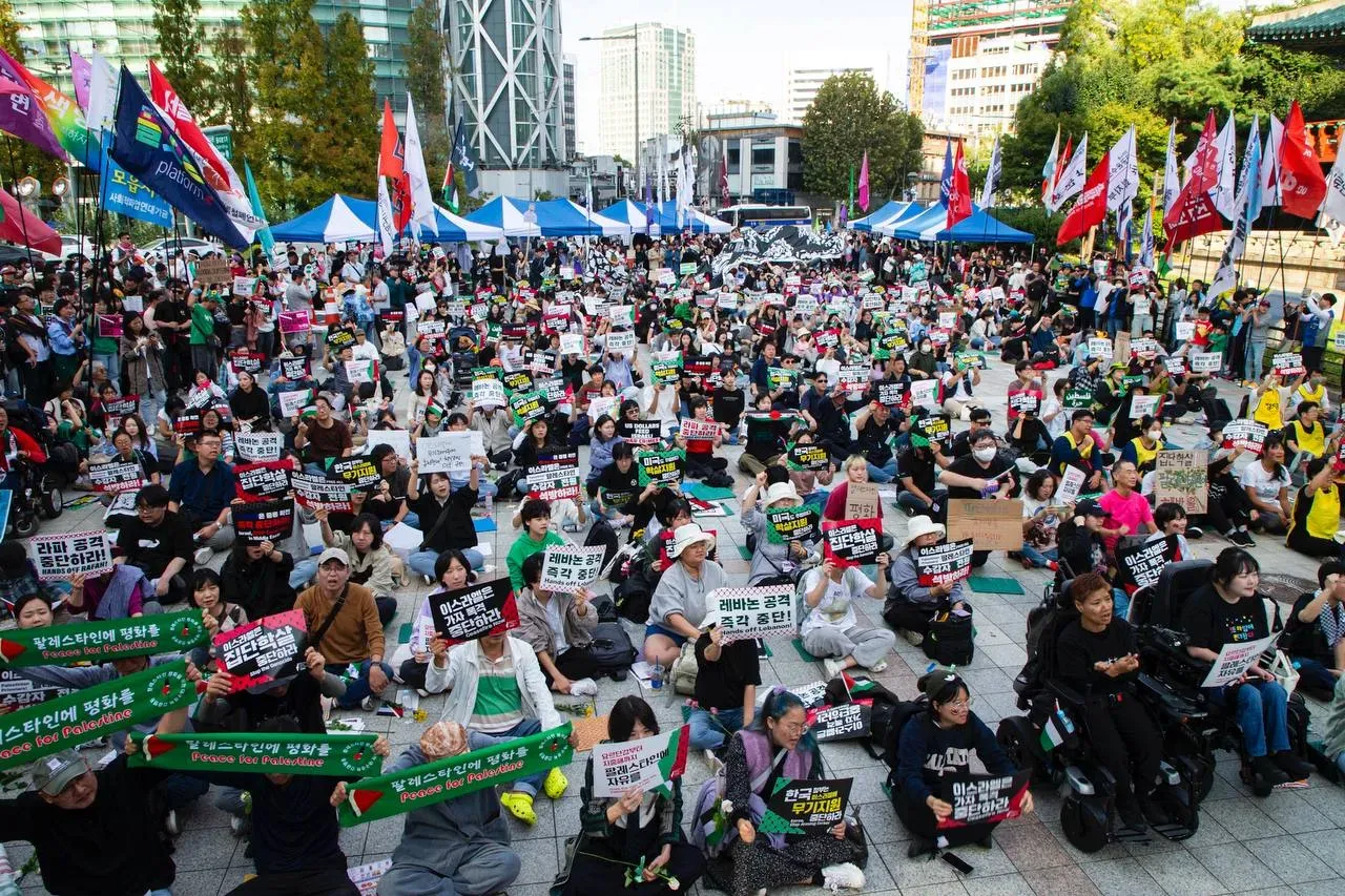 팔레스타인 해방을 위해, 다시 모인 한국의 목소리: 10.5 이스라엘 규탄 전국집중행동 집회 성황리에 개최